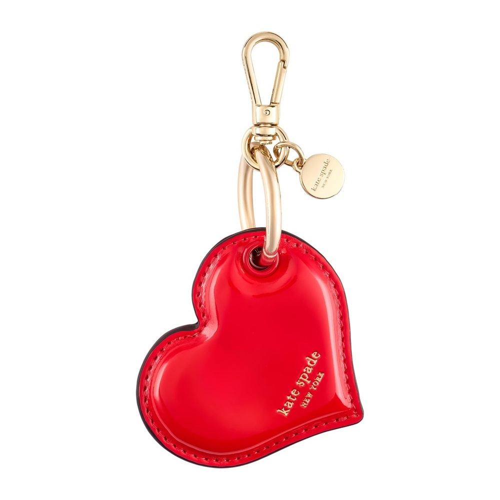 NWT Kate Spade AirTag Charm Keychain Heart Red